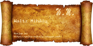 Waltz Mihály névjegykártya