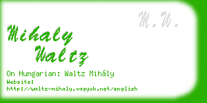 mihaly waltz business card